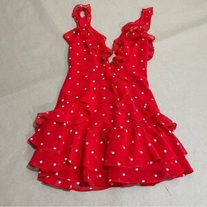 For Love & Lemons Analisa Polka Dot Tank Dress sz S